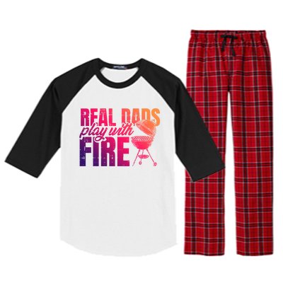 Bbq Chef Dad Fathers Day Grill Grilling Master Papa Grandpa Great Gift Raglan Sleeve Pajama Set