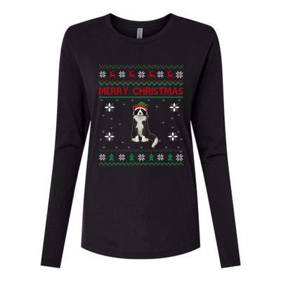 Border Collie Dog Lover Girls Boys Ugly Xmas Sweater Gift Womens Cotton Relaxed Long Sleeve T-Shirt