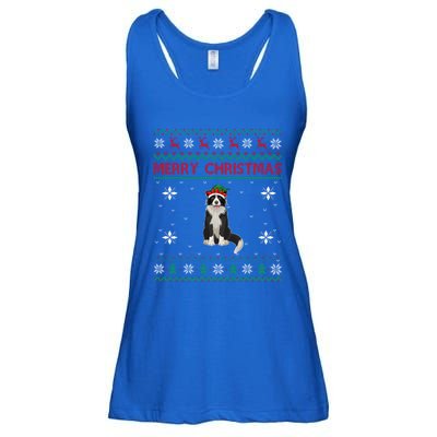 Border Collie Dog Lover Girls Boys Ugly Xmas Sweater Gift Ladies Essential Flowy Tank