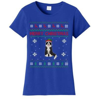 Border Collie Dog Lover Girls Boys Ugly Xmas Sweater Gift Women's T-Shirt