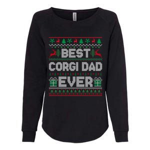 Best Corgi Dad Ever Christmas Pajamas Matching Ugly Xmas Gift Womens California Wash Sweatshirt