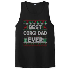 Best Corgi Dad Ever Christmas Pajamas Matching Ugly Xmas Gift PosiCharge Competitor Tank