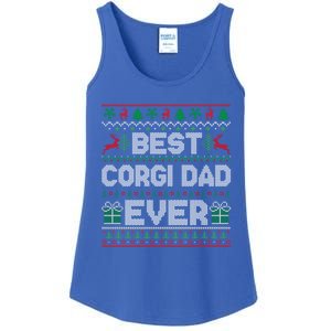 Best Corgi Dad Ever Christmas Pajamas Matching Ugly Xmas Gift Ladies Essential Tank