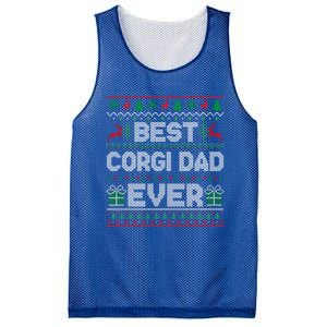 Best Corgi Dad Ever Christmas Pajamas Matching Ugly Xmas Gift Mesh Reversible Basketball Jersey Tank