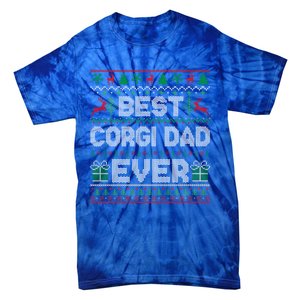 Best Corgi Dad Ever Christmas Pajamas Matching Ugly Xmas Gift Tie-Dye T-Shirt