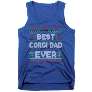 Best Corgi Dad Ever Christmas Pajamas Matching Ugly Xmas Gift Tank Top