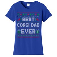 Best Corgi Dad Ever Christmas Pajamas Matching Ugly Xmas Gift Women's T-Shirt