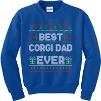 Best Corgi Dad Ever Christmas Pajamas Matching Ugly Xmas Gift Kids Sweatshirt