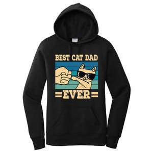 Best Cat Dad Ever Funny Cat Retro Men Women's Pullover Hoodie