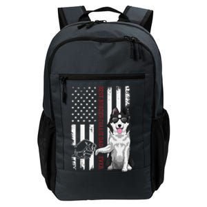 Border Collie Dad Dog American Flag Border Collie Outfit Daily Commute Backpack