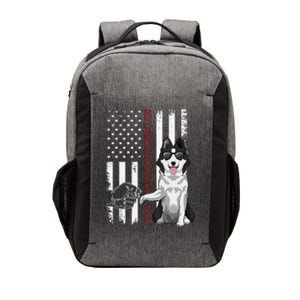 Border Collie Dad Dog American Flag Border Collie Outfit Vector Backpack