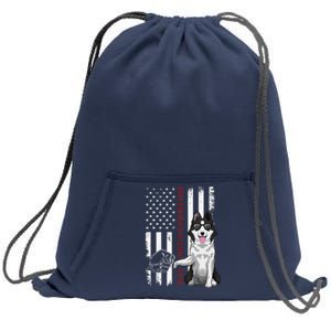 Border Collie Dad Dog American Flag Border Collie Outfit Sweatshirt Cinch Pack Bag