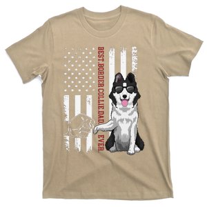 Border Collie Dad Dog American Flag Border Collie Outfit T-Shirt