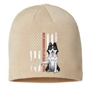 Border Collie Dad Dog American Flag Border Collie Outfit Sustainable Beanie