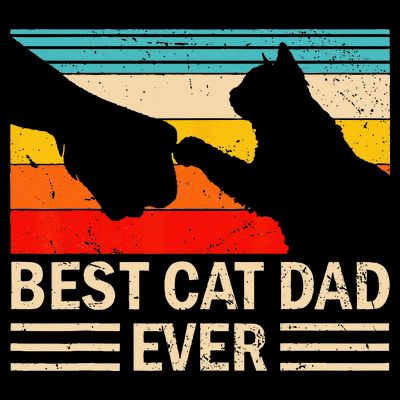 Best Cat Dad Ever Funny Vintage Cat Daddy T-Shirt