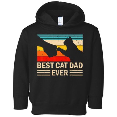 Best Cat Dad Ever Funny Vintage Cat Daddy Toddler Hoodie