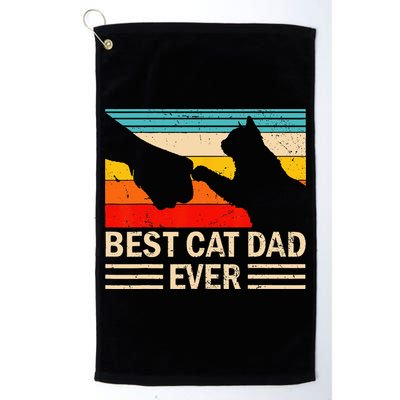 Best Cat Dad Ever Funny Vintage Cat Daddy Golf Towel
