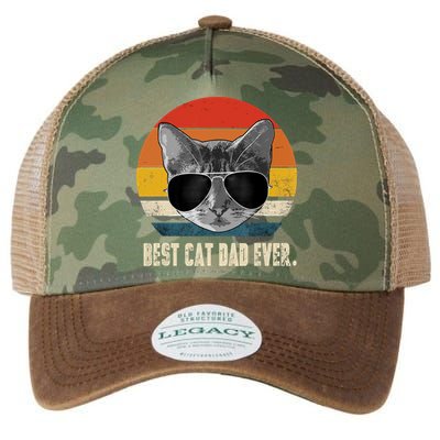 Best Cat Dad Ever Shirt Vintage Retro Cat Daddy Cat Father TShirt Legacy Tie Dye Trucker Hat