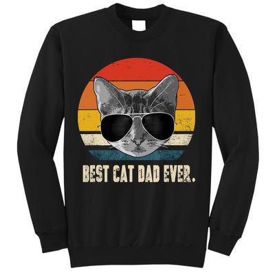 Best Cat Dad Ever Shirt Vintage Retro Cat Daddy Cat Father TShirt Sweatshirt
