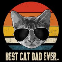 Best Cat Dad Ever Shirt Vintage Retro Cat Daddy Cat Father TShirt Backpack
