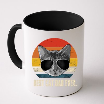Best Cat Dad Ever Shirt Vintage Retro Cat Daddy Cat Father TShirt Mug