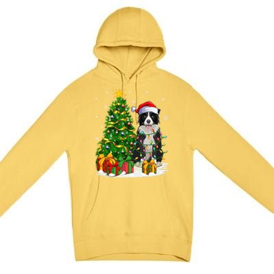 Border Collie Dog Lover Xmas Santa Border Collie Christmas Gift Premium Pullover Hoodie