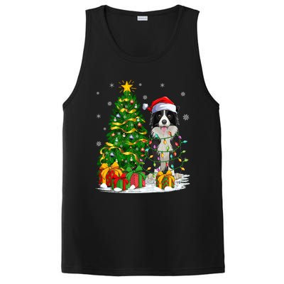 Border Collie Dog Lover Xmas Santa Border Collie Christmas Gift PosiCharge Competitor Tank