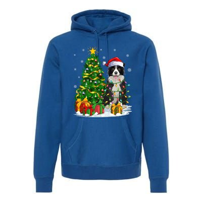 Border Collie Dog Lover Xmas Santa Border Collie Christmas Gift Premium Hoodie