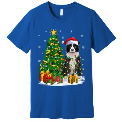 Border Collie Dog Lover Xmas Santa Border Collie Christmas Gift Premium T-Shirt