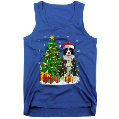 Border Collie Dog Lover Xmas Santa Border Collie Christmas Gift Tank Top