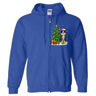 Border Collie Dog Lover Xmas Santa Border Collie Christmas Gift Full Zip Hoodie