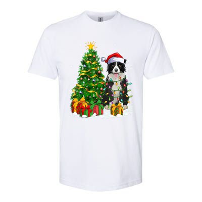 Border Collie Dog Lover Xmas Santa Border Collie Christmas Gift Softstyle CVC T-Shirt