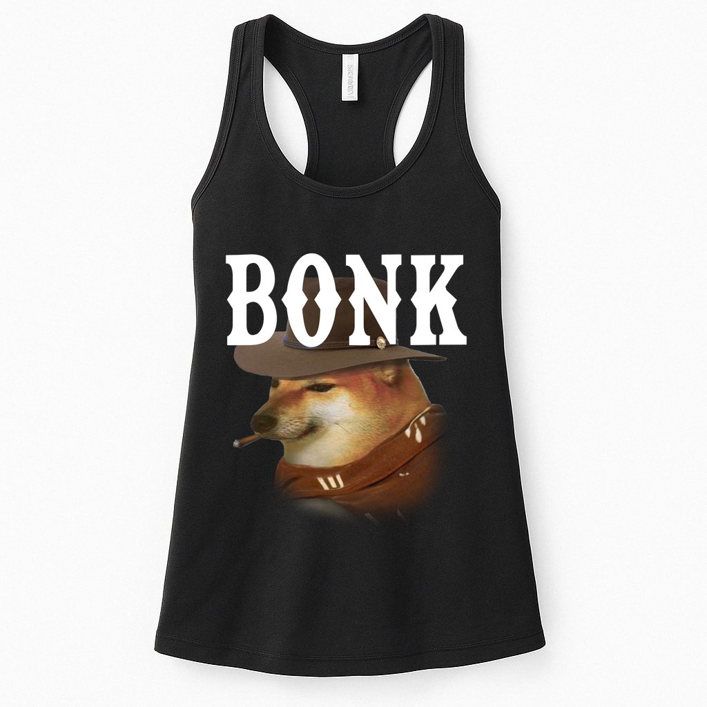 Bonk Cowboy Dog Womens Tank Top