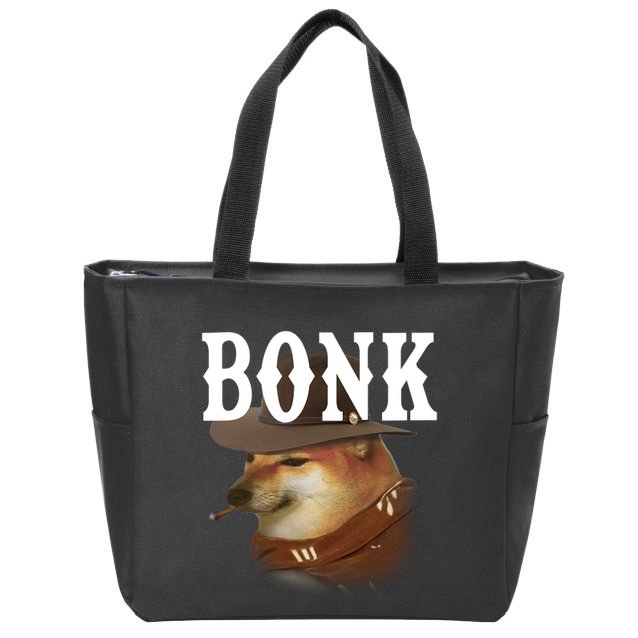 Bonk Cowboy Dog Zip Tote Bag