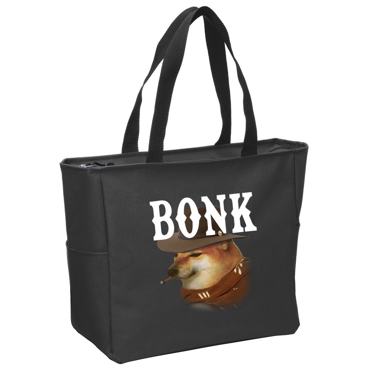 Bonk Cowboy Dog Zip Tote Bag
