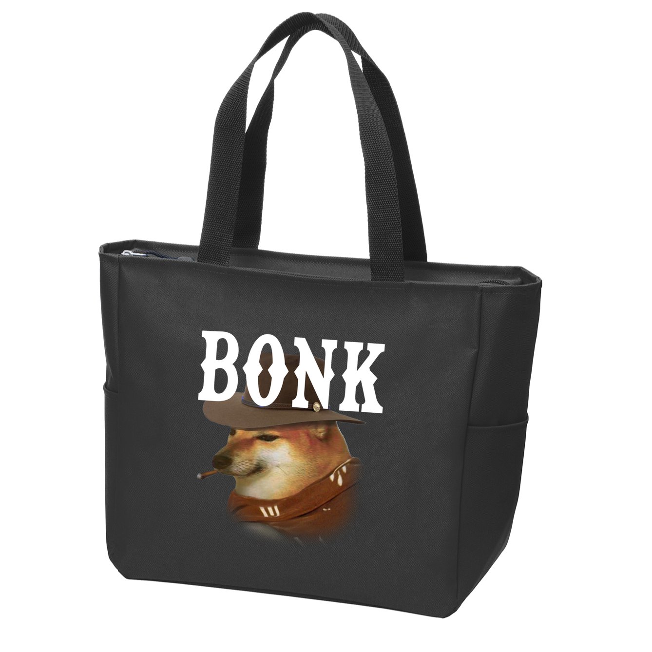 Bonk Cowboy Dog Zip Tote Bag