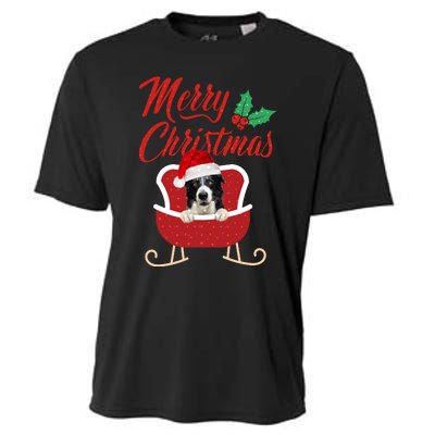 Border Collie Dog Merry Christmas Design For The Holiday Season! Cooling Performance Crew T-Shirt