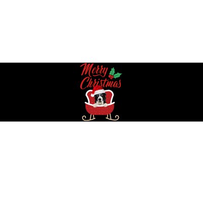 Border Collie Dog Merry Christmas Design For The Holiday Season! Bumper Sticker