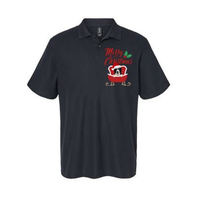 Border Collie Dog Merry Christmas Design For The Holiday Season! Softstyle Adult Sport Polo