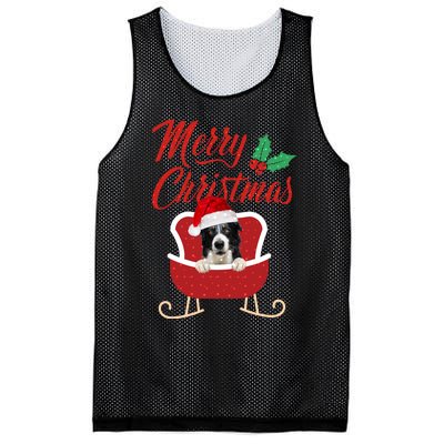 Border Collie Dog Merry Christmas Design For The Holiday Season! Mesh Reversible Basketball Jersey Tank