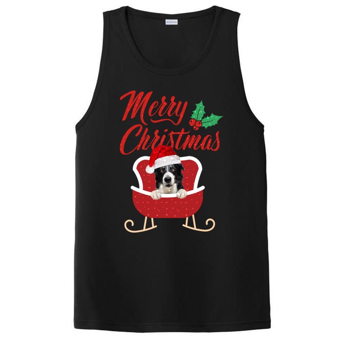 Border Collie Dog Merry Christmas Design For The Holiday Season! PosiCharge Competitor Tank