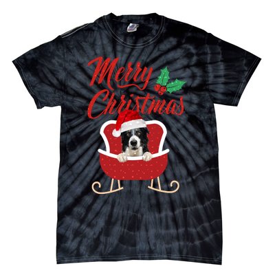 Border Collie Dog Merry Christmas Design For The Holiday Season! Tie-Dye T-Shirt