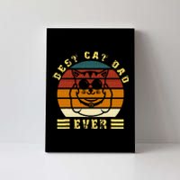 Best Cat Dad Ever Daddy Vintage sunglass father's day Funny Canvas