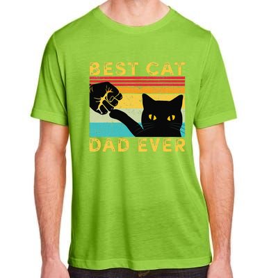 Best Cat Dad Ever Funny Cat Daddy Fist Bump Fathers Day Adult ChromaSoft Performance T-Shirt