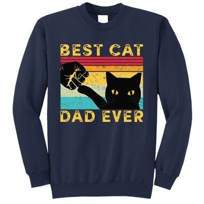 Best Cat Dad Ever Funny Cat Daddy Fist Bump Fathers Day Sweatshirt