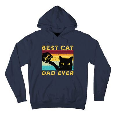 Best Cat Dad Ever Funny Cat Daddy Fist Bump Fathers Day Tall Hoodie