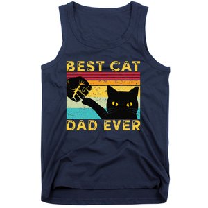 Best Cat Dad Ever Funny Cat Daddy Fist Bump Fathers Day Tank Top