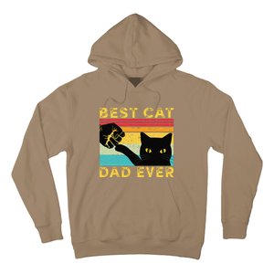 Best Cat Dad Ever Funny Cat Daddy Fist Bump Fathers Day Hoodie