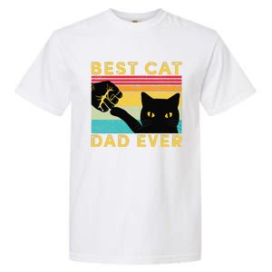 Best Cat Dad Ever Funny Cat Daddy Fist Bump Fathers Day Garment-Dyed Heavyweight T-Shirt