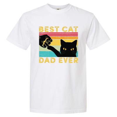 Best Cat Dad Ever Funny Cat Daddy Fist Bump Fathers Day Garment-Dyed Heavyweight T-Shirt